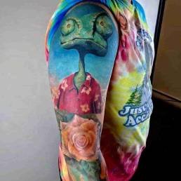 Color ,Tattoo Schweinfurt, Bestes Tattoostudio Schweinfurt, bestes Tattoo SW, Scheinfurt, Tattoo, Heartbeat, Gerade Linie, welches ist das best tattoostudio in Schweinfurt