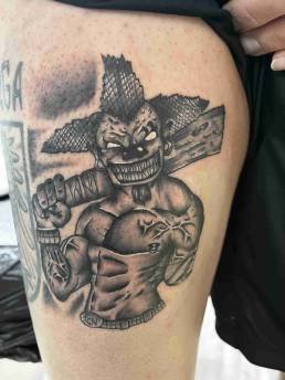 Heartbeat Tattooatelier Schweinfurt, Tattoo, Hooligan, Black & Grey, 1FCN Tattoo, Nürnberg