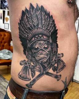 Heartbeat Tattooatelier Schweinfurt, Tattoo, Indianer, Schädel Tattoo, Preis