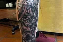 Heartbeat Tattooatelier Schweinfurt, Tattoo, Lettering, Bein Tattoo, Tattoo Bein, Tattoo Schweinfurt, Schweinfurt Tattoo