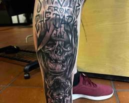 Heartbeat Tattooatelier Schweinfurt, Tattoo, Lettering, Bein Tattoo, Tattoo Bein, Tattoo Schweinfurt, Schweinfurt Tattoo