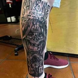 Heartbeat Tattooatelier Schweinfurt, Tattoo, Lettering, Bein Tattoo, Tattoo Bein, Tattoo Schweinfurt, Schweinfurt Tattoo