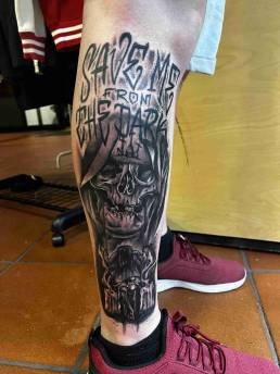 Heartbeat Tattooatelier Schweinfurt, Tattoo, Lettering, Bein Tattoo, Tattoo Bein, Tattoo Schweinfurt, Schweinfurt Tattoo