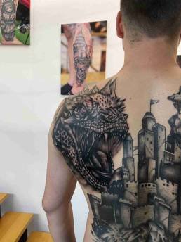 Heartbeat Tattooatelier Schweinfurt, Tattoo, Tattoo Schweinfurt, Schweinfurt Tattoo, Rücken, Rücken Tattoo