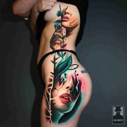 Heartbeat Tattoo Schweinfurt, Tätowierer Schweinfurt, Tattoostudio Schweinfurt, Schweinfurt Tattoo, Seite, Color